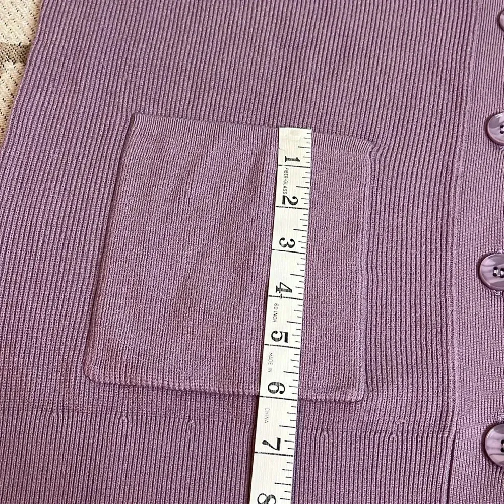 💫Revolve One Grey Day Shauni boyfriend purple cardigan sweater Size L - Image 11