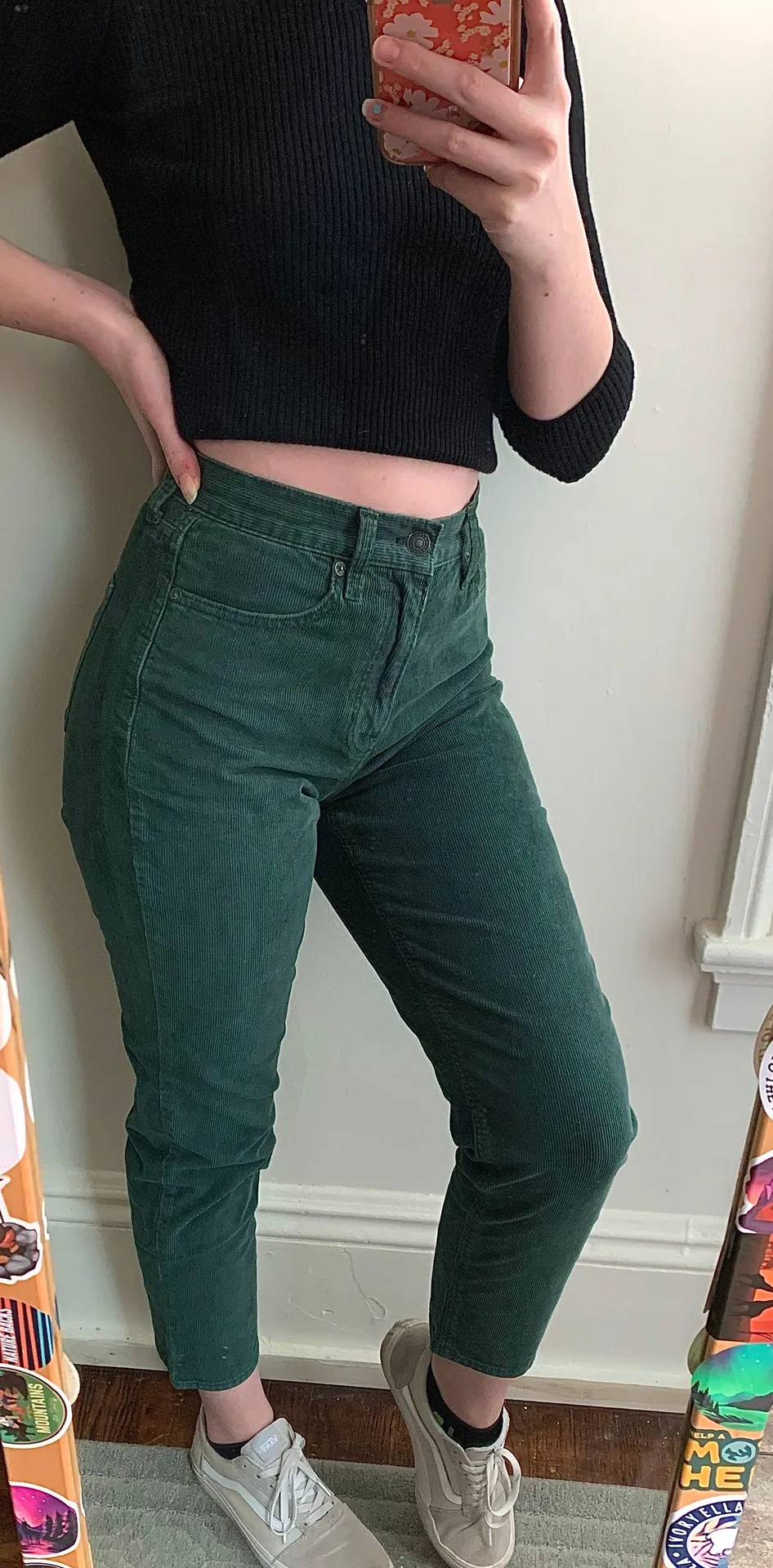 American Eagle Green Corduroy Pants  - Image 8