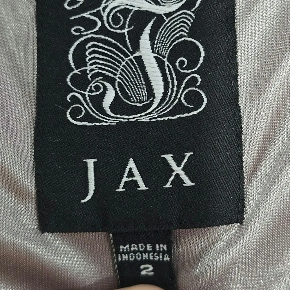 Jax Lace Sheath Dress Black lace Gray Satin Mini Short Square Low Neckline 2 - Image 6