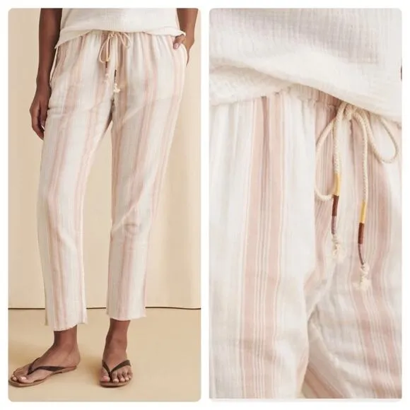 FAHERTY Topanga Pants Maple Serape Striped Lightweight Organic Cotton - Image 2