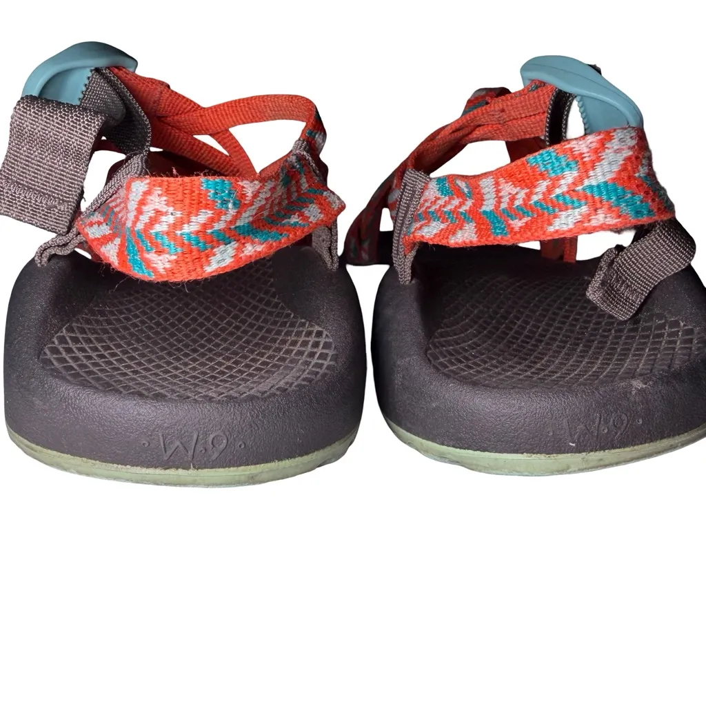 Chaco Women's ZX/2 Classic Tunnel Tango straps orange blue women’s 9 sandals - Image 5