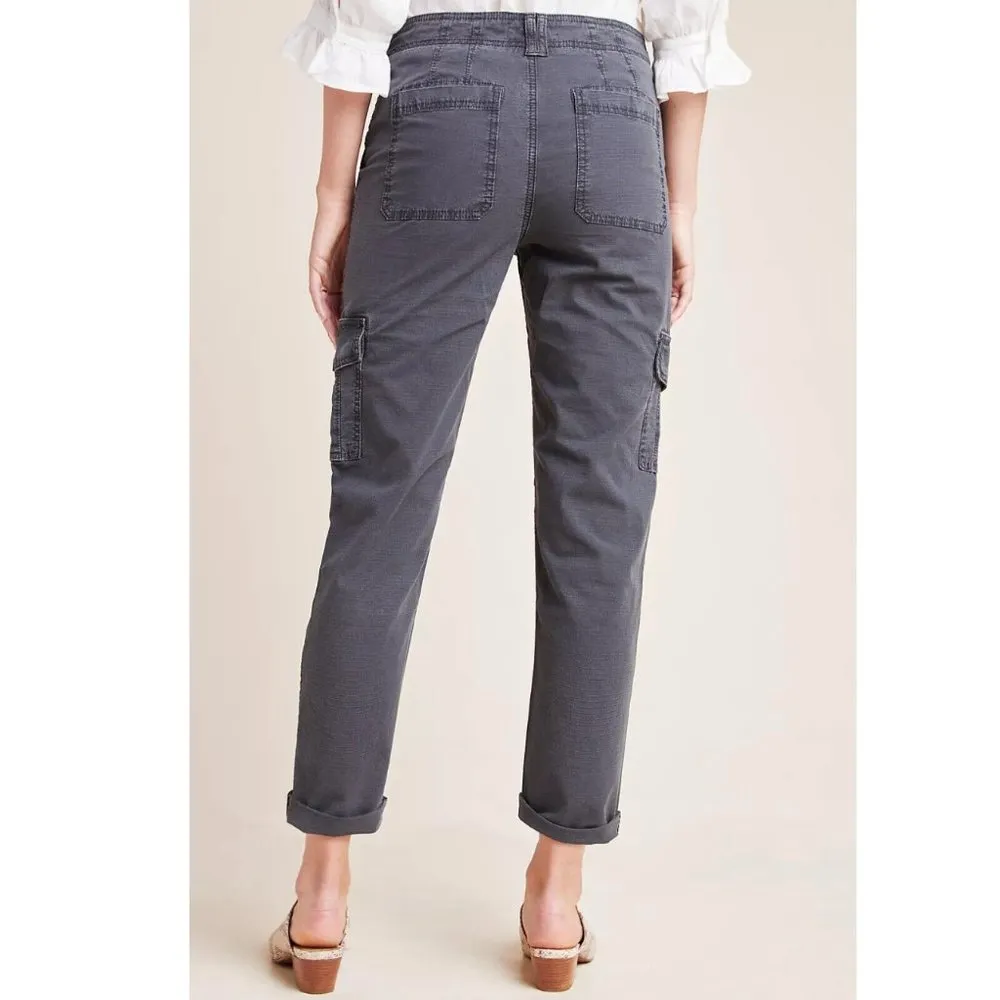 Anthropologie Jennie Ripstop High Rise Cargo Cotton Pants Green (Size 28) Cotton - Image 9