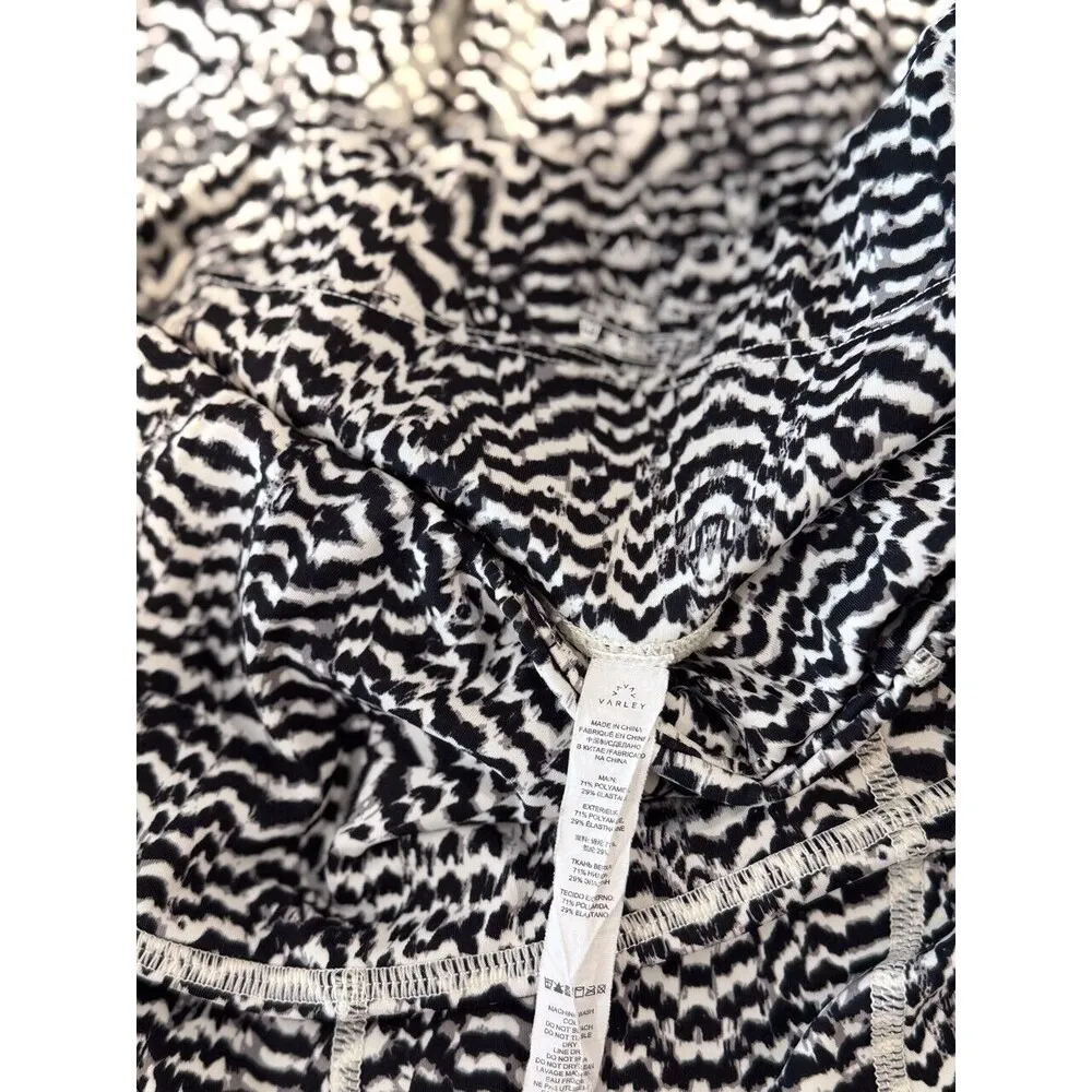 Varley Womens Leggings Black Bedford Tight Feather Fragments High Waisted Small - Image 7