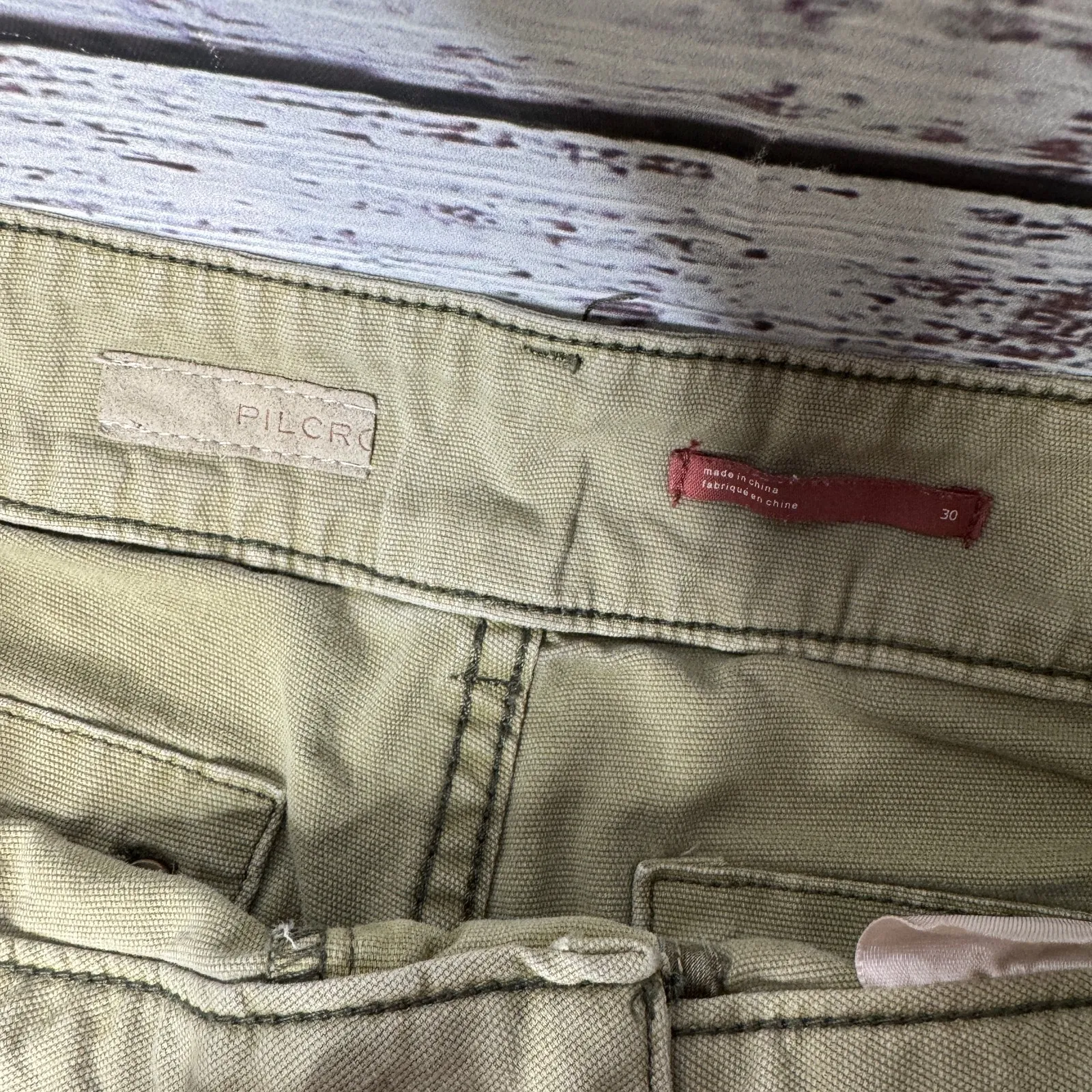 Pilcro The Wanderer Barrel Leg Pants Anthropologie Sage Green 30 Size 10 - Image 6