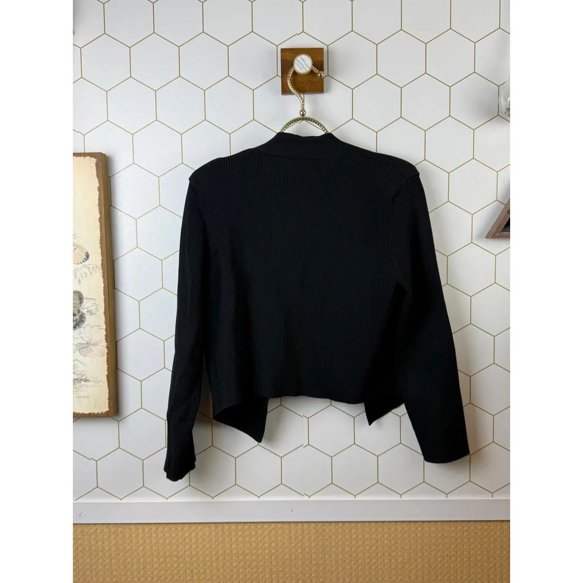 M.M LAFLUER Black Ribbed Jardigans Sweater - Size - Small - Image 2