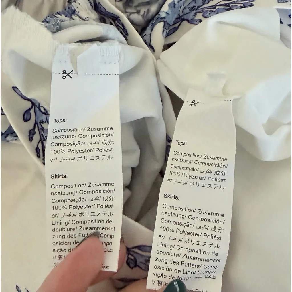 Floerns Floral Two Piece White Size M - Image 6