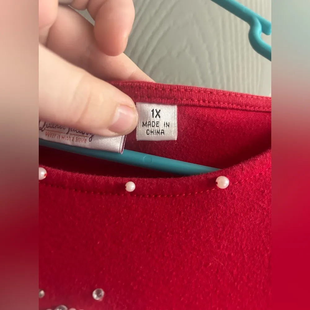 Vintage Heart Top Red Size 1X - Image 6