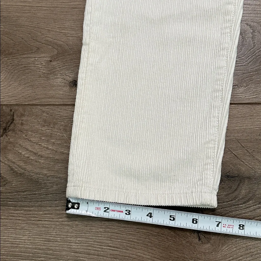 Vince‎ Union Slouch Cropped Corduroy Button Fly Straight Leg Pants Cream Size 0 - Image 11