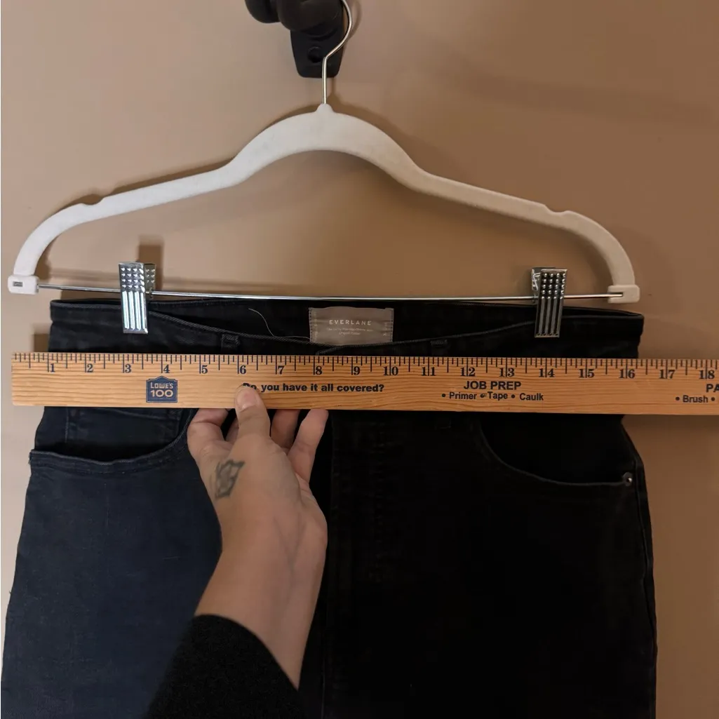 Everlane Curvy Way-High Skinny Crop Jean | Black Organic Cotton size 32 - Image 9
