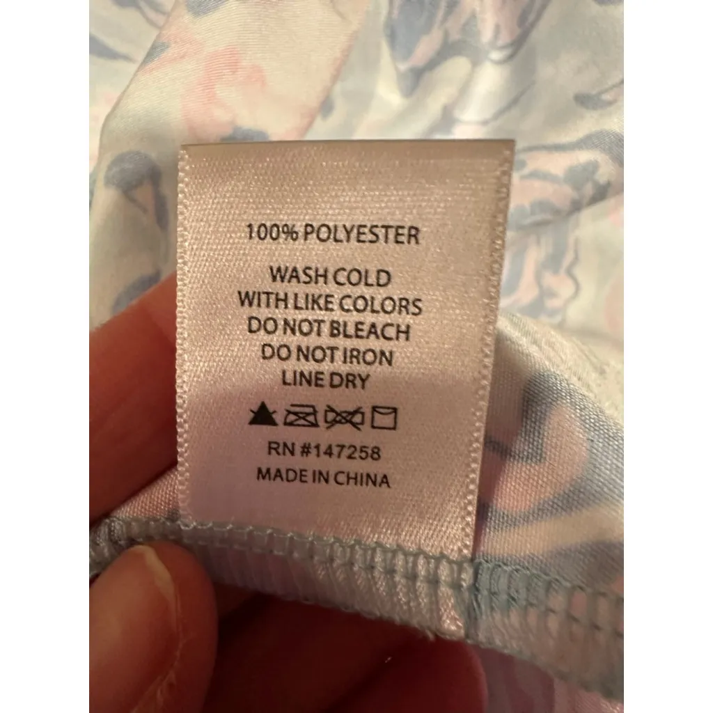 Women's Simply Southern Mini Dress S Blue Pink Tiered Ruffle - Image 6