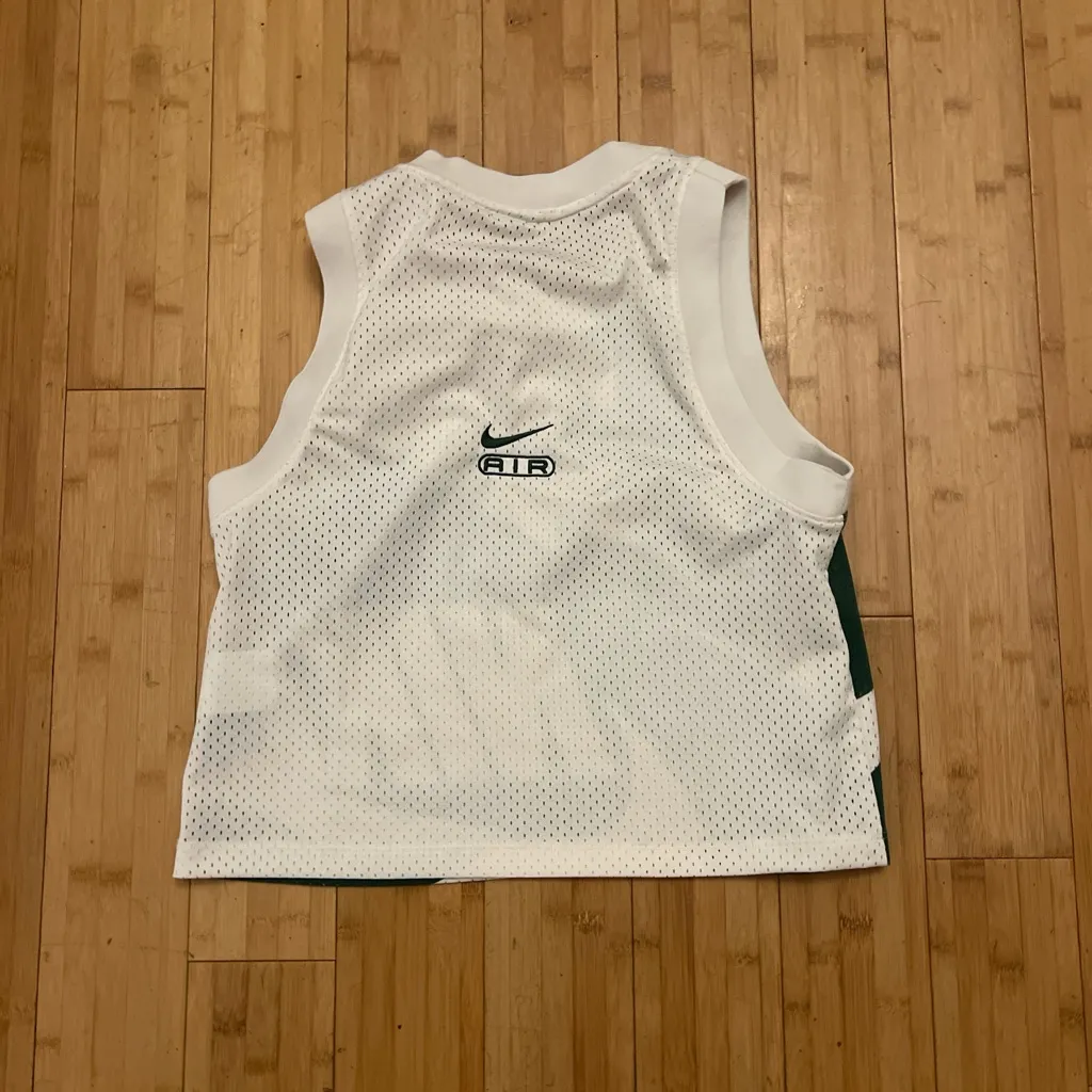 Nike Green and cream Mesh Tank Top - Image 3