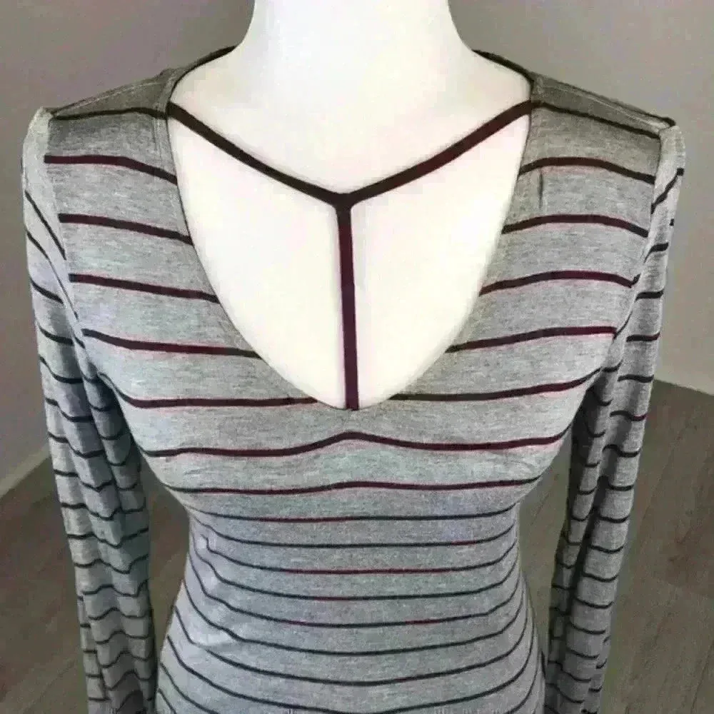 Glitz Striped Long Sleeve Top Size S - Image 3
