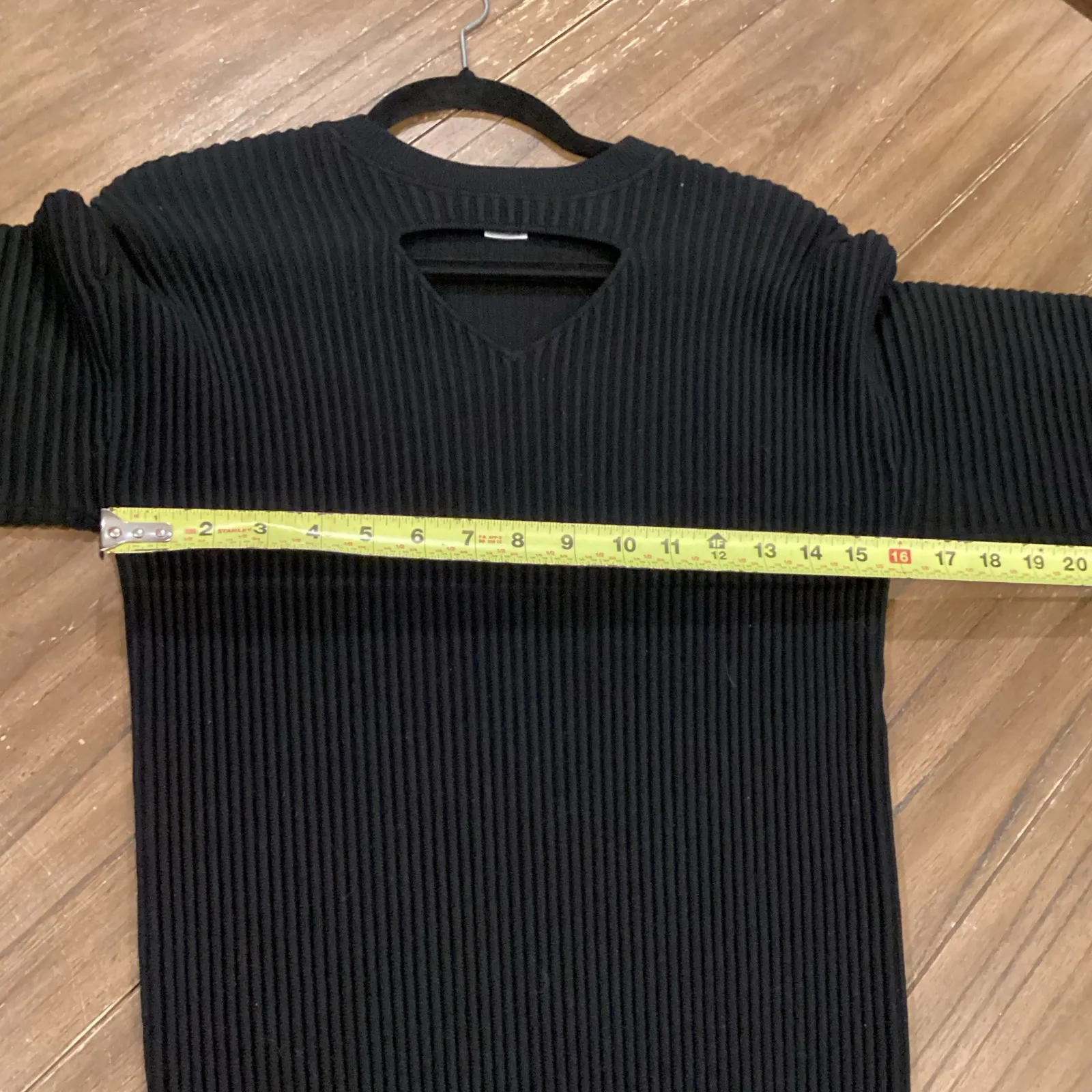 Victoria Victoria Beckham Cutout Ottoman long sleeve black wool Midi Dress XS - Image 8