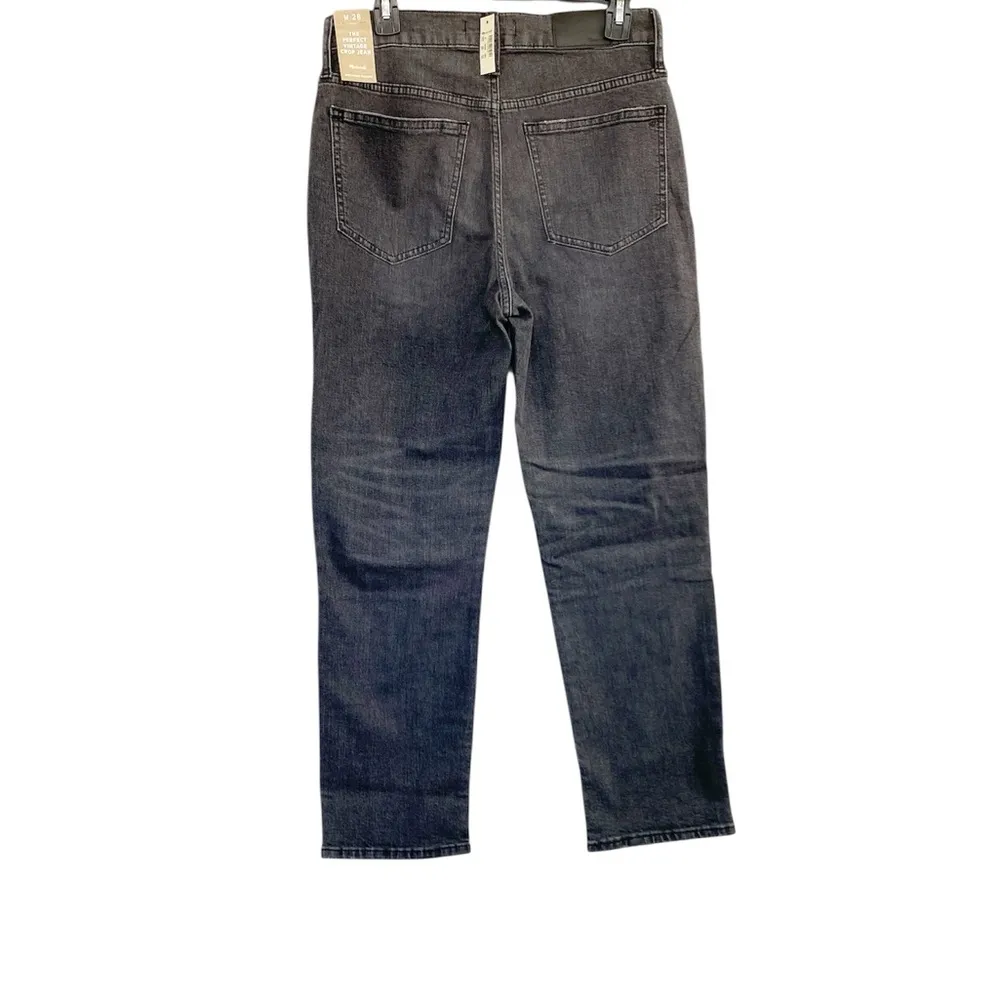 Madewell The Perfect Vintage Crop Jeans High Rise Stretch Washed Black NWT - Image 7