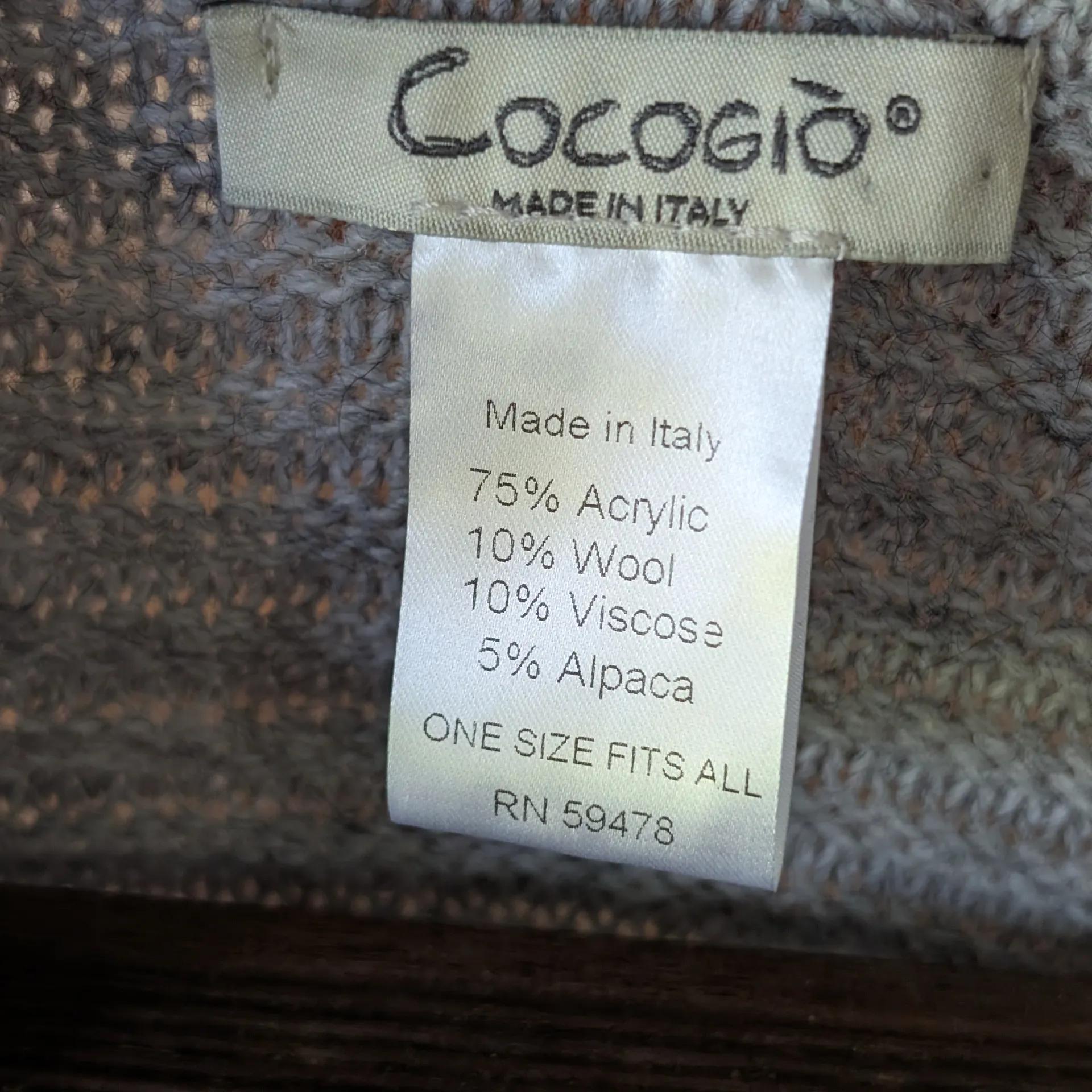 Cocogio Elegant Gray Women's Cardigan OSFA Size undefined - Image 2