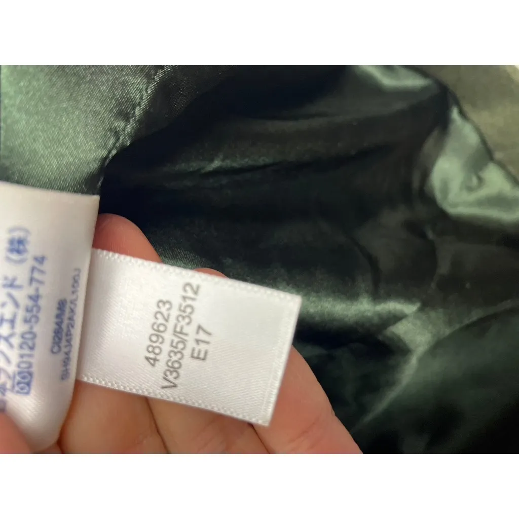 Lands End Womens Jacket Olive Green Lined Coat Button Front Size 6 Tall - Image 11