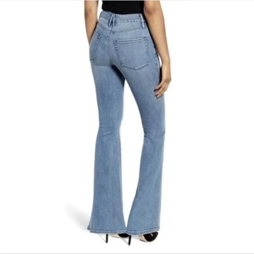 Good American Distressed Good Flare Jeans - Image 2