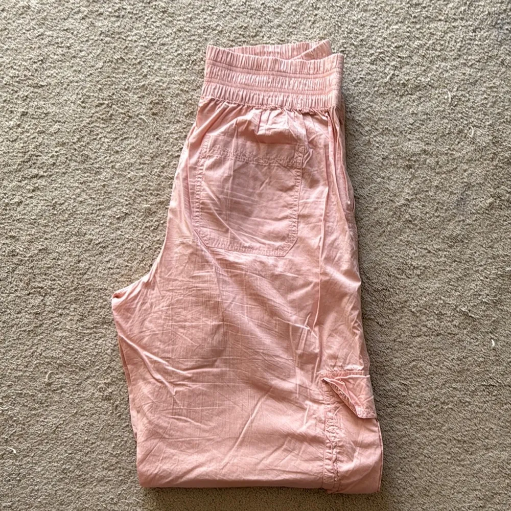 Aerie Pink Wide Leg Pants with Elastic Waistband - Image 3