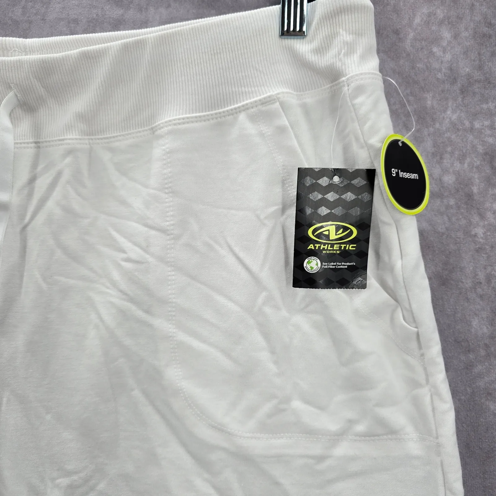 Athletic Works White Running Casual Beach Sports Active Pants Shorts Plus XXL 2X - Image 4