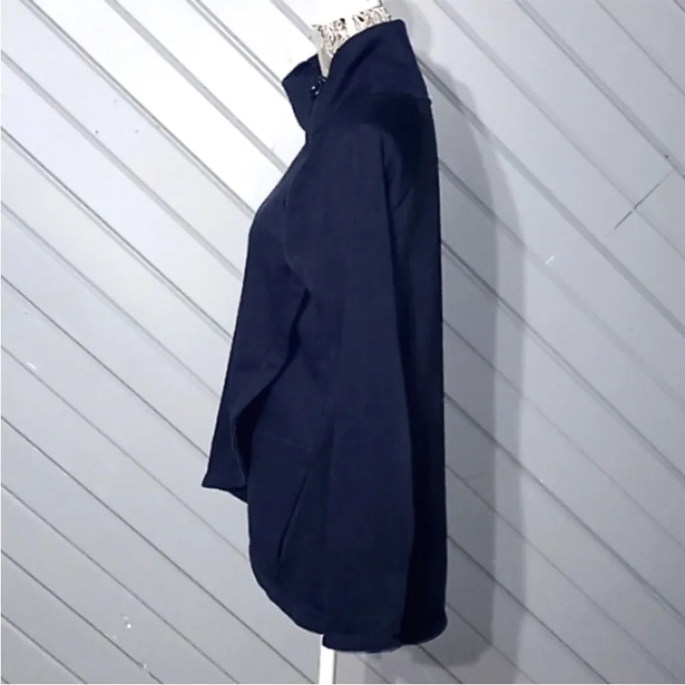 Athleta Cozy Enchanted Karma Asym Pullover in Blue Fleece Lined Sweatshirt S - Image 12