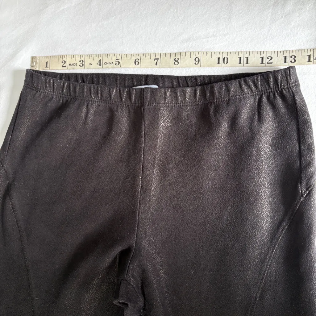 Splendid Women’s Black Patchwork Speckled Cracked Coated‎ Leggings - Size M. - Image 8