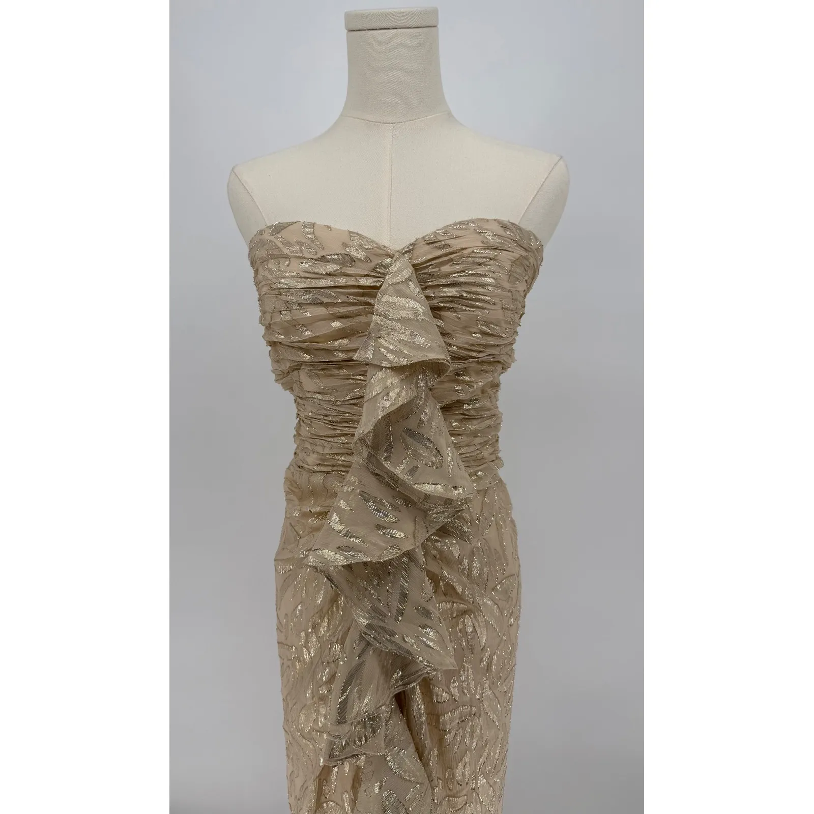 New! RAMY BROOK GOLDIE SILK BLEND Strapless MAXI DRESS Sz 14 $625 - Image 6