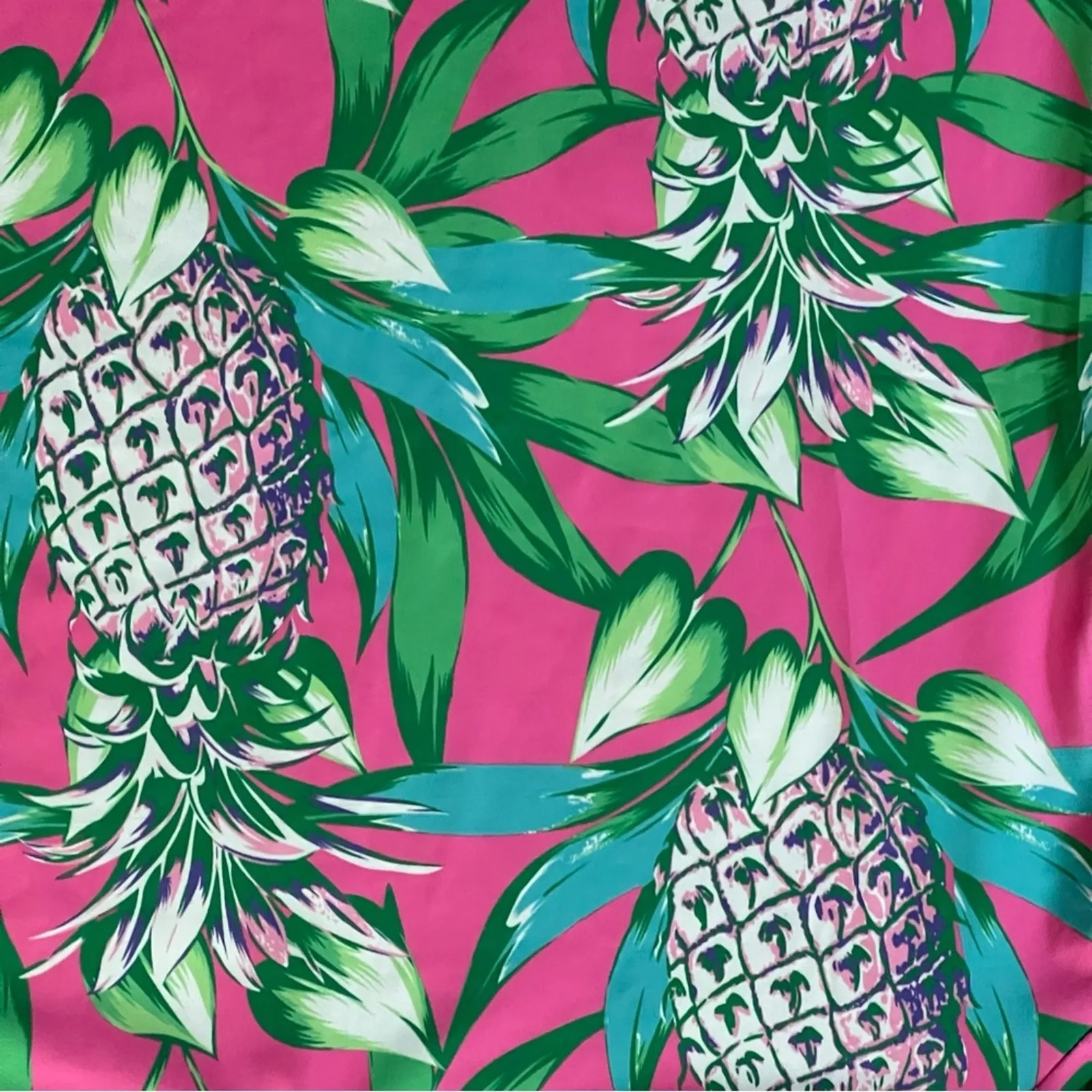 Banana Boat Dress Large Tropical Pineapple Sun Protect UPF 50 Resort Boho Cruise - Image 2