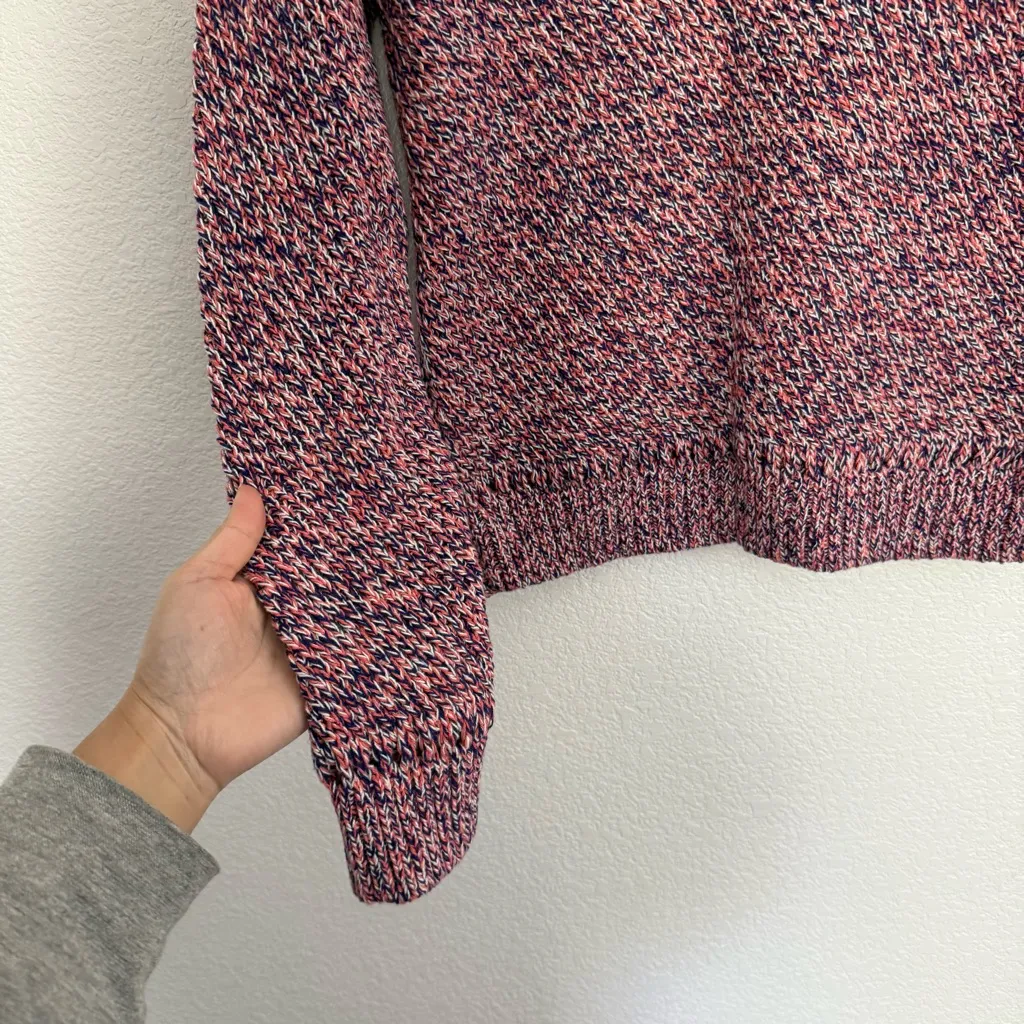 Milly April Knits Claudia Melange Pullover Sweater in Multi Small - Image 4