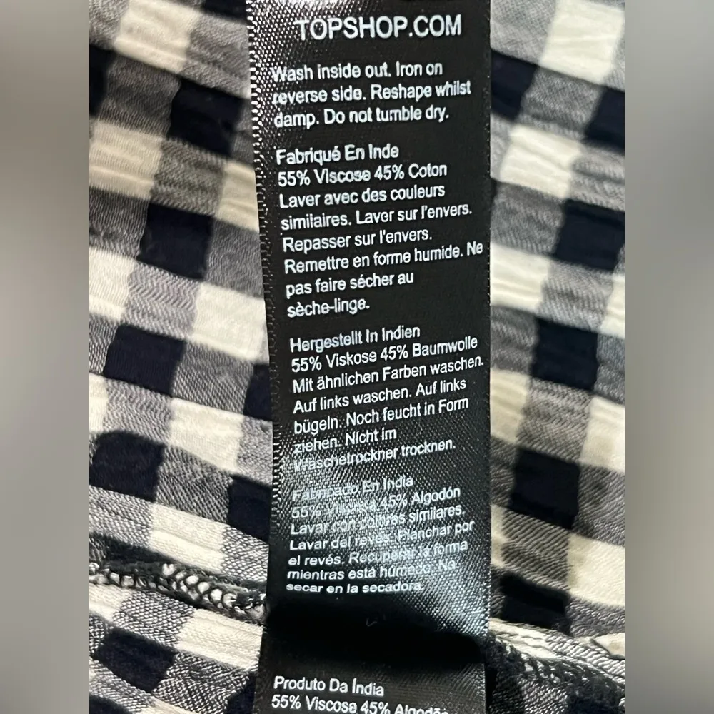 Topshop Gingham Ruffle Detail Wrap Dress size small - Image 11