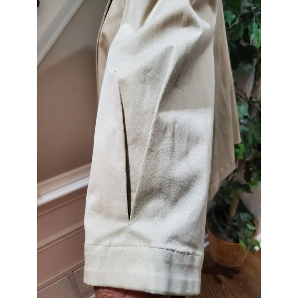 Daisy Fuentes Women's Beige Cotton Double Breasted Long Sleeve Jacket Blazer 2X - Image 8