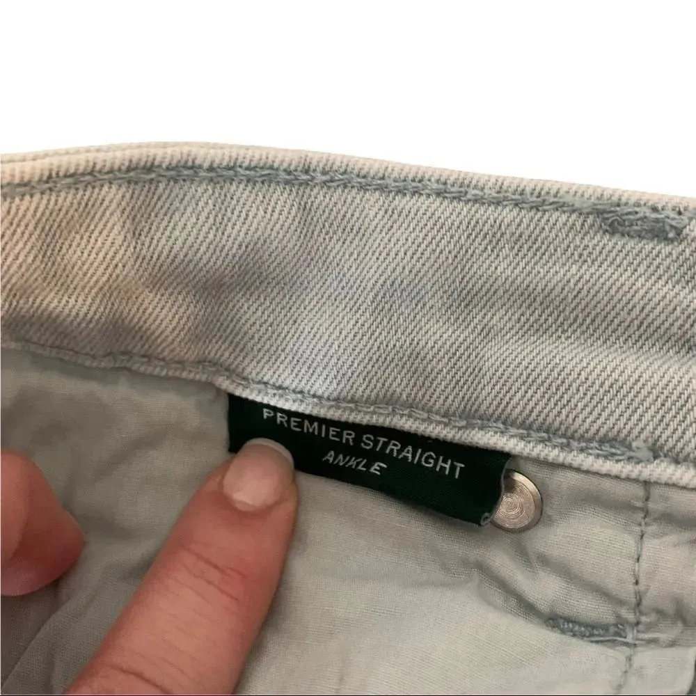 Lauren Ralph Lauren Jeans Blue Gray High Rise Premier Straight Ankle sz 10 - Image 11