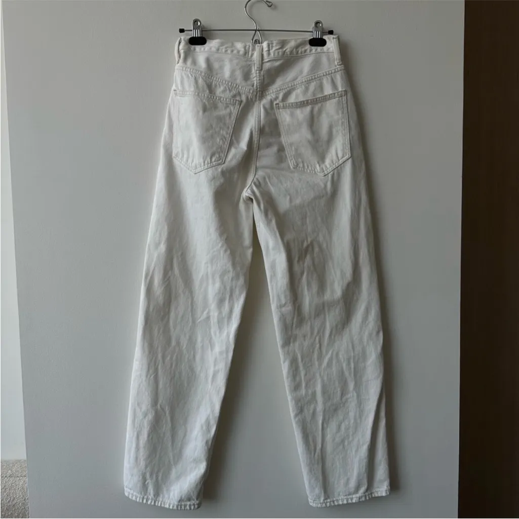 AGolde Crisscross Jeans Cream - Image 10