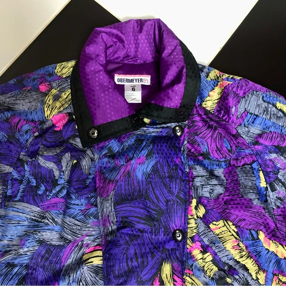 Vintage 80s 90s  Renoir Ski Snowboard Jacket Coat Statement Colorful 6 - Image 6