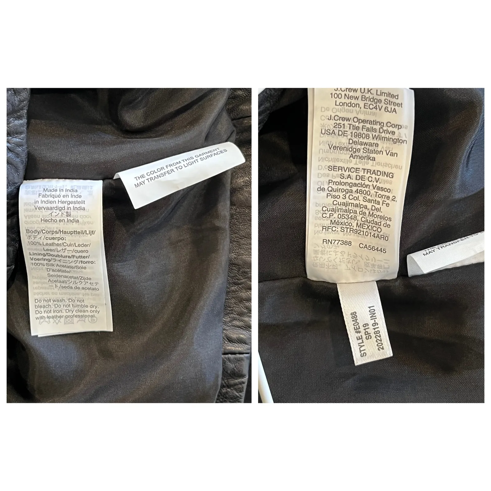 MADEWELL Washed Leather Moto Jacket Size XS - Image 10