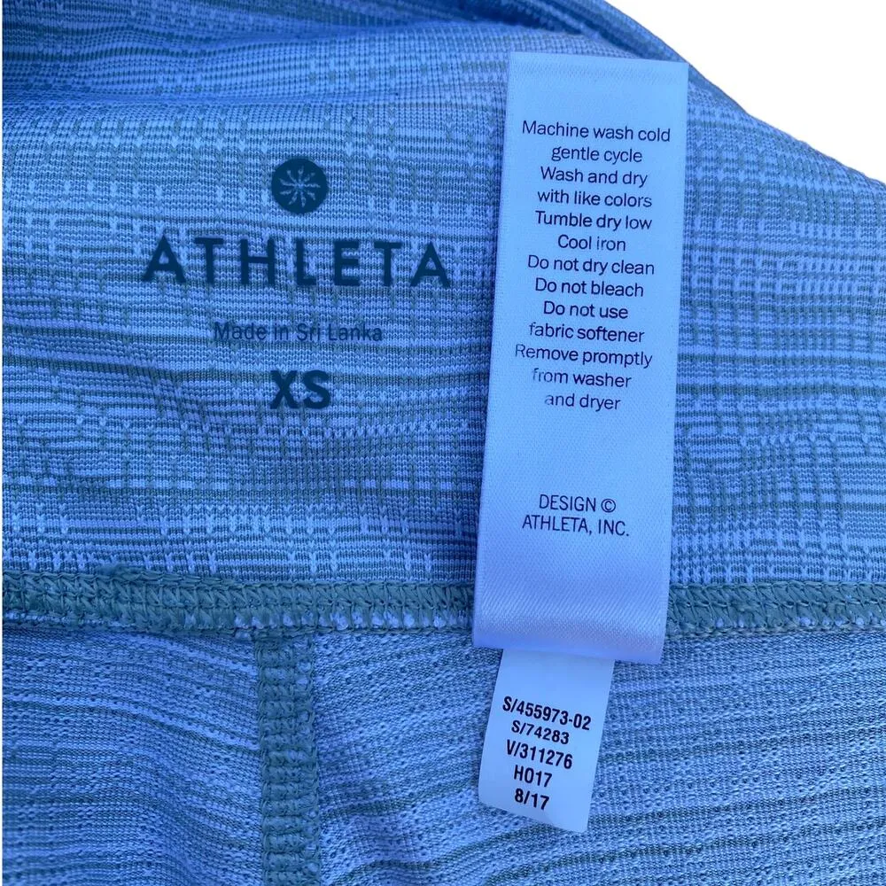 Athleta High Rise Jacquard Chaturanga 7/8 Tight Grey White Size Extra Small - Image 9