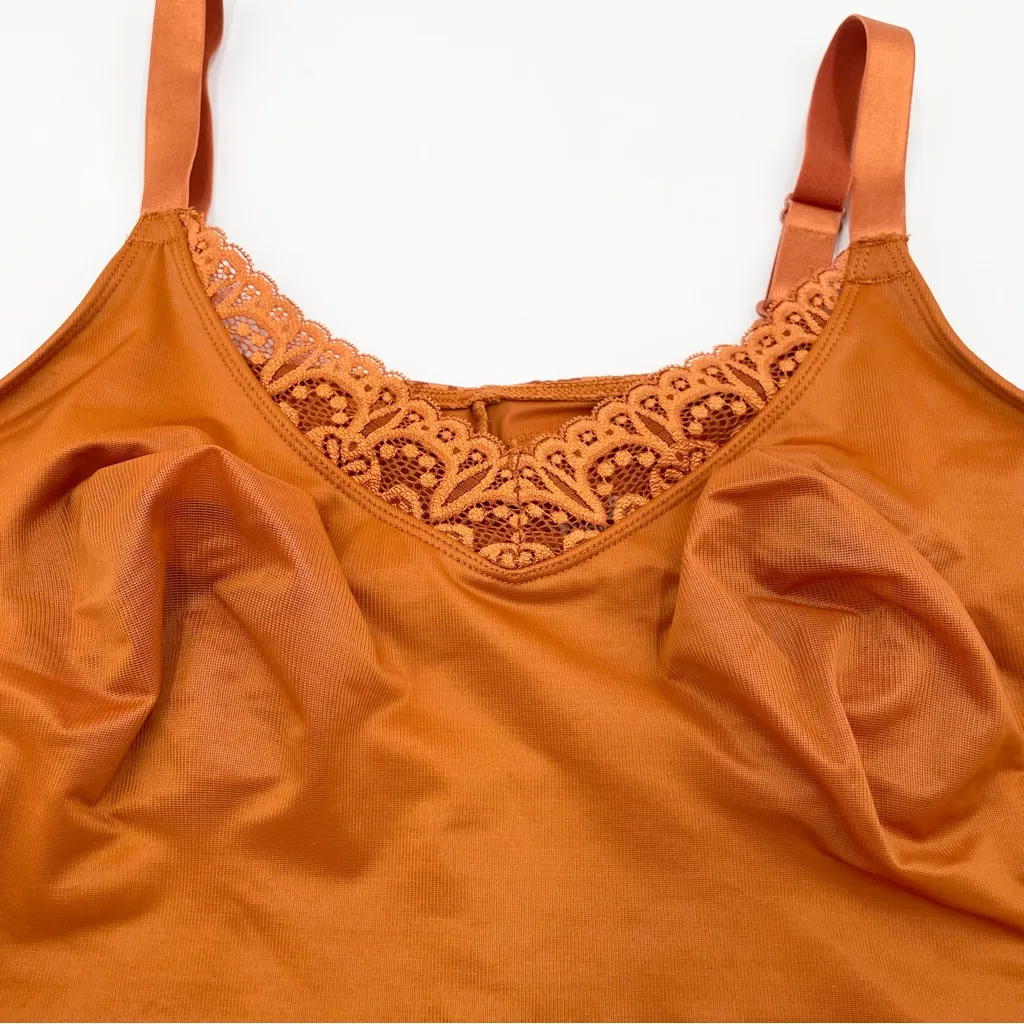 Ruby Ribbon Heritage Diva Lace Demiette Bra #1809 Women's Size 42 Ginger Snap Orange - Image 3