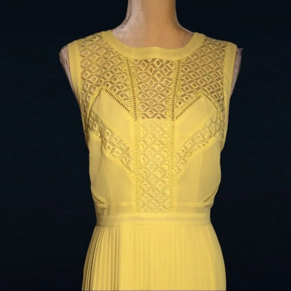 Spotlight by warehouse yellow chiffon dress Yellow Size 10 - Image 6