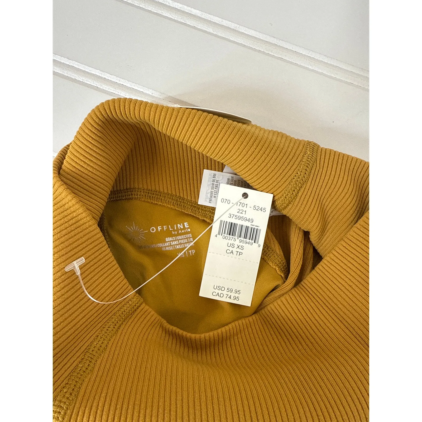 NWT Offline By Aerie LOT OF 2 Leggings - Green & Mustard Sports Gym Bundle Sz XS - Image 8