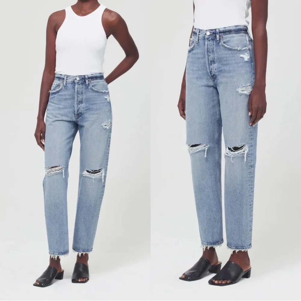 AGOLDE • 90's Mid Rise Loose jean straight distressed Isolate wash ripped baggy - Image 7