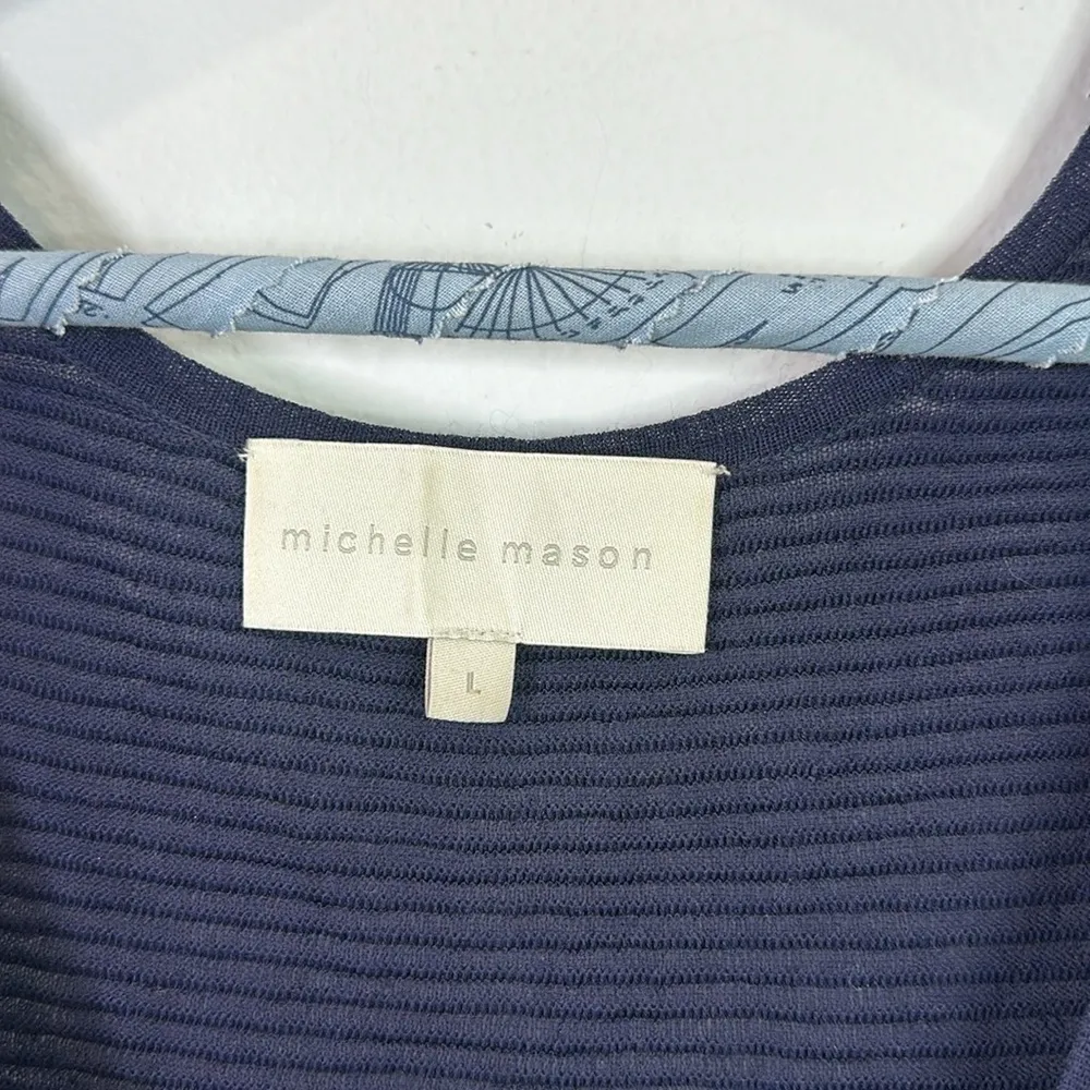 Michelle Mason women’s size large twisted ribbed cotton blend crepe tank top - Image 3