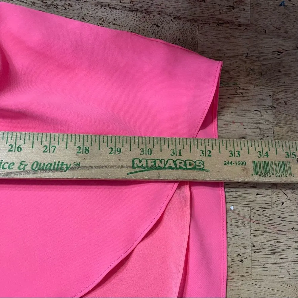 Amanda Uprichard x‎ REVOLVE Conetta Mini One Shoulder Dress Pink Ribbon Small - Image 9