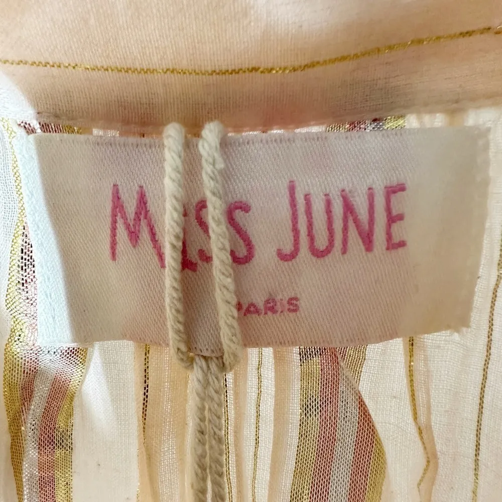 Miss June Paris Ombre Shirt Casual Dress Coral - Image 3