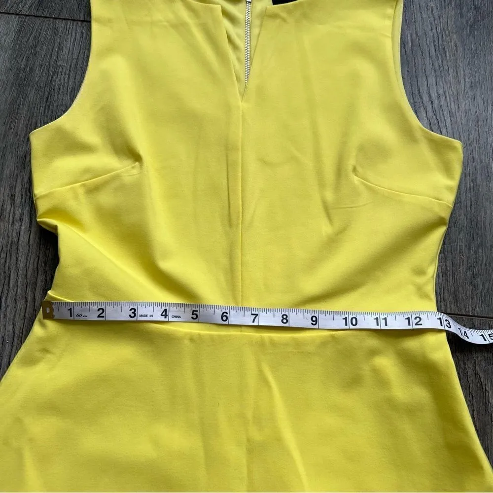 The Limited Sleeveless Skater Dress Bright Yellow Size XS - Image 9
