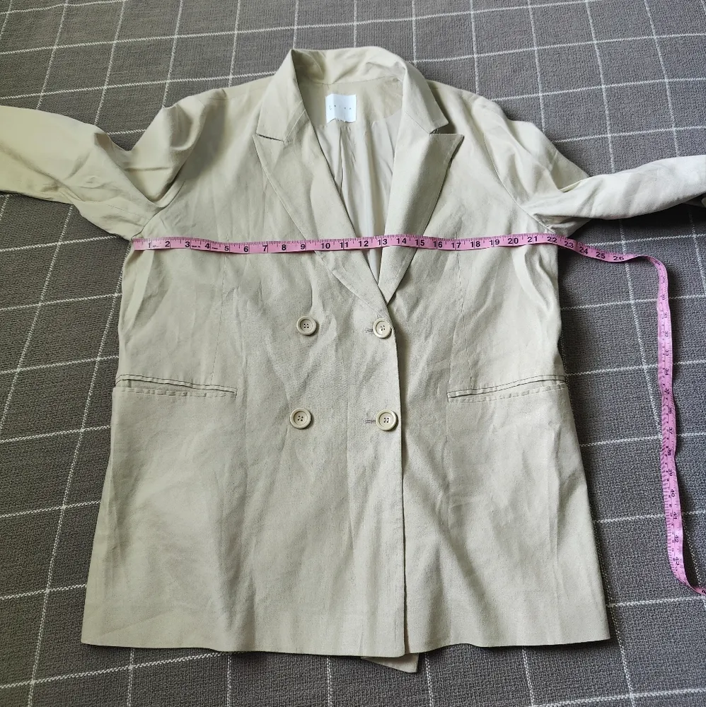 Anthropologie Leith Linen Blazer - Image 2