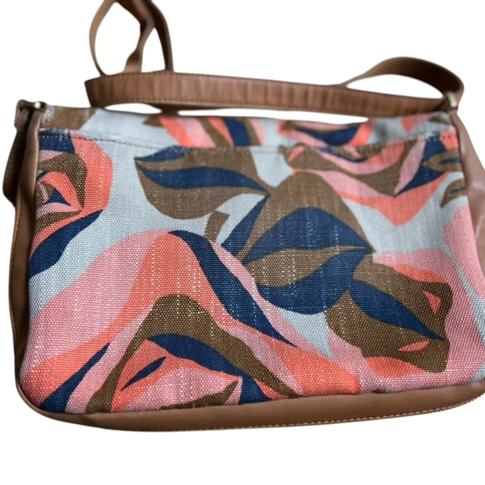Fossil‎ Preston Floral Canvas Crossbody Bag Multicolor Women's Casual - Image 9