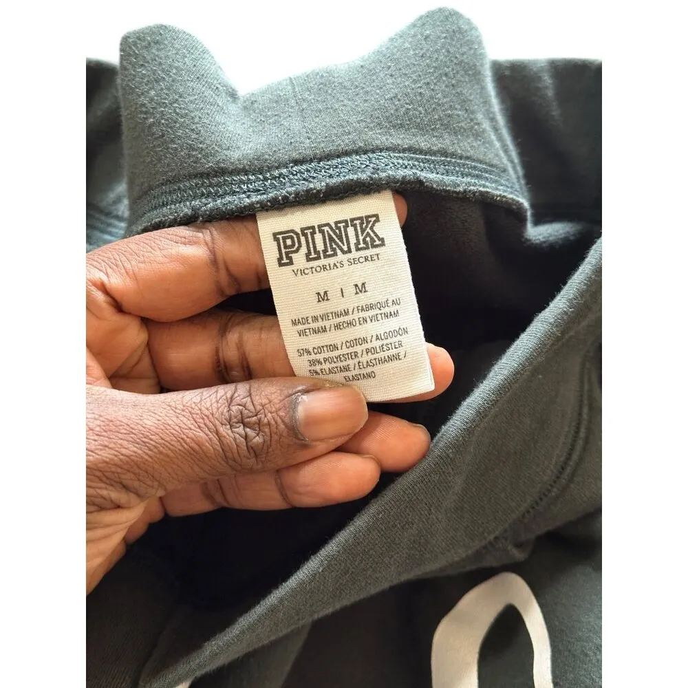 Victorias Secret Pink Womens Green Joggers With Lace - Image 5