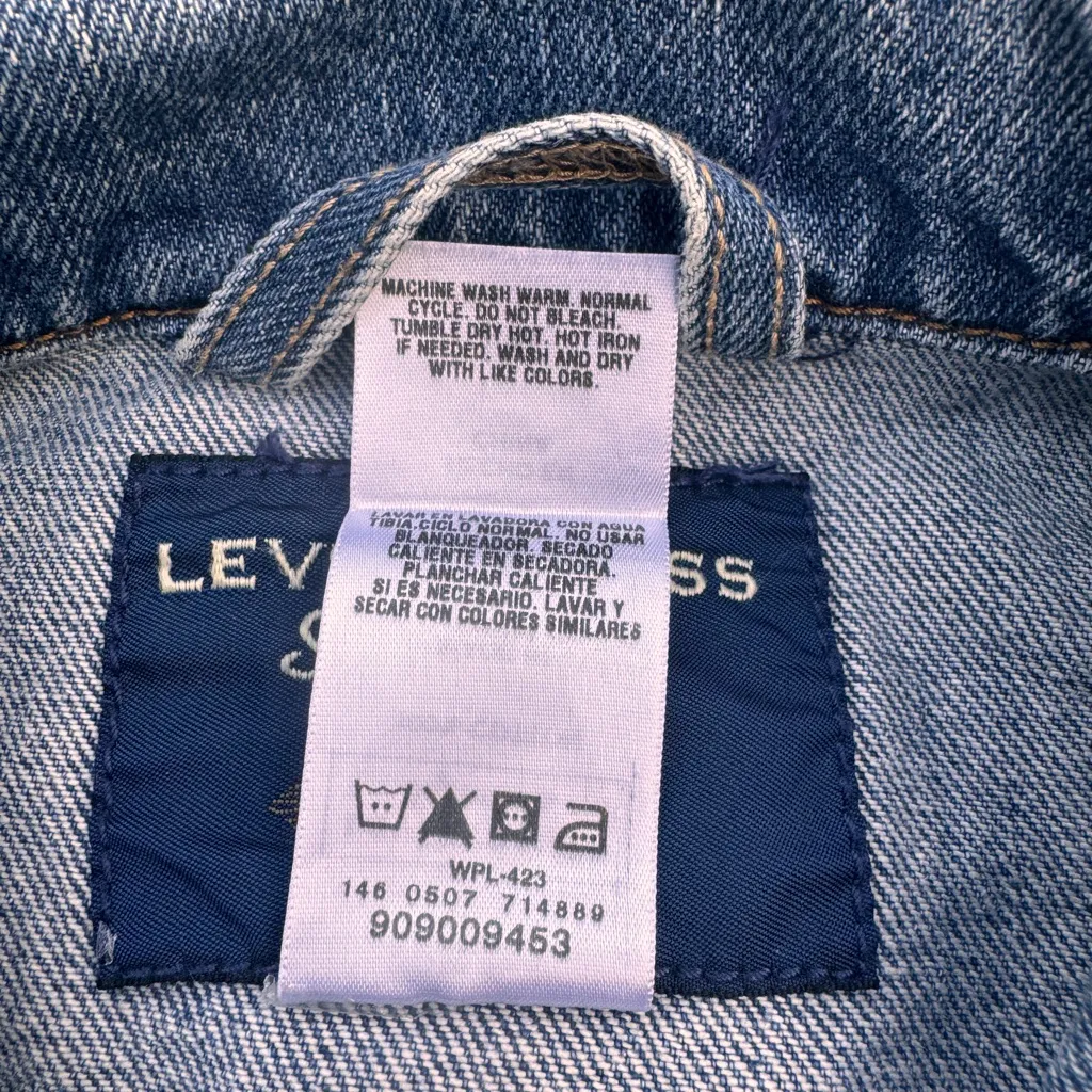 Levi Strauss Signature Vintage Denim Jacket Men’s M (Women XL) Blue Jean Trucker - Image 9