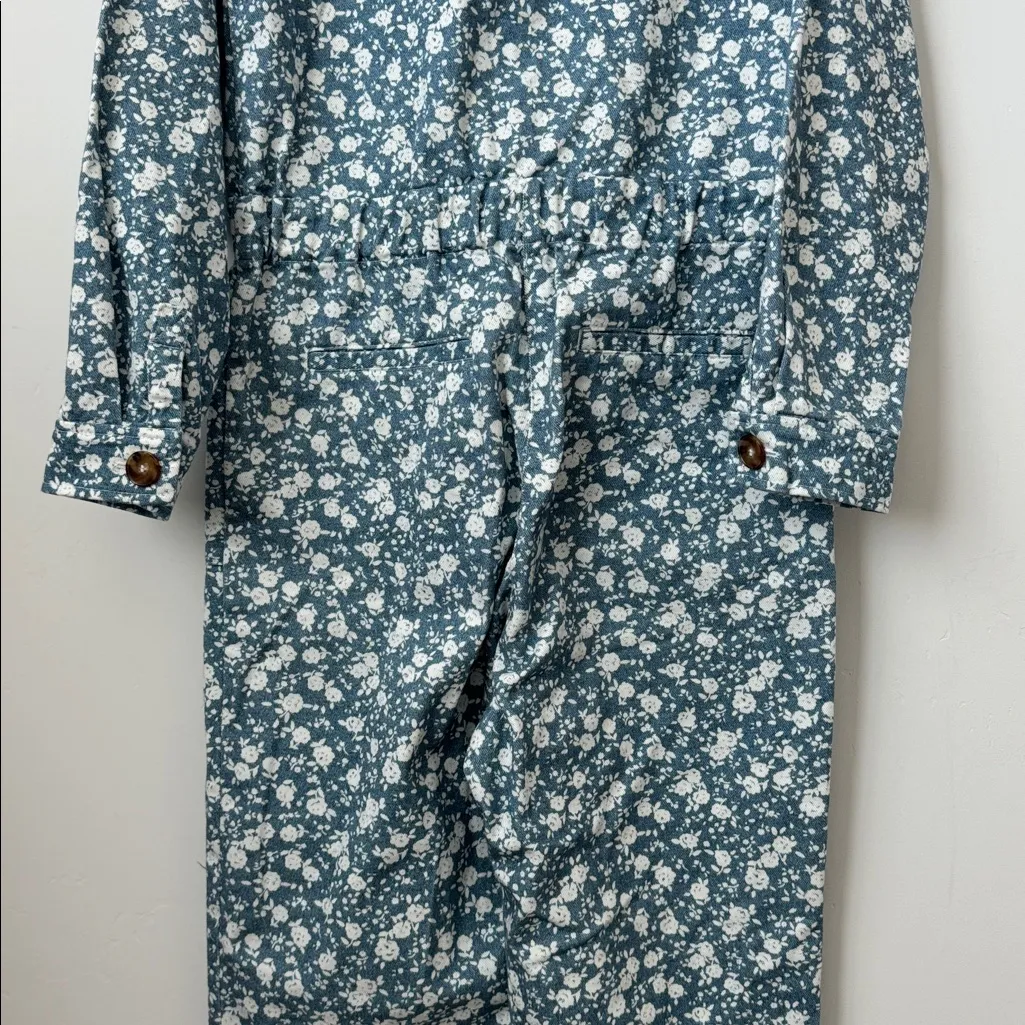 Sezane Michel Jumpsuit in Blue Floral Print Size: 6 - Image 12