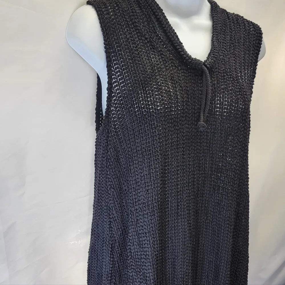 Rendezvous Black Knit Swim Coverup size small - Image 3