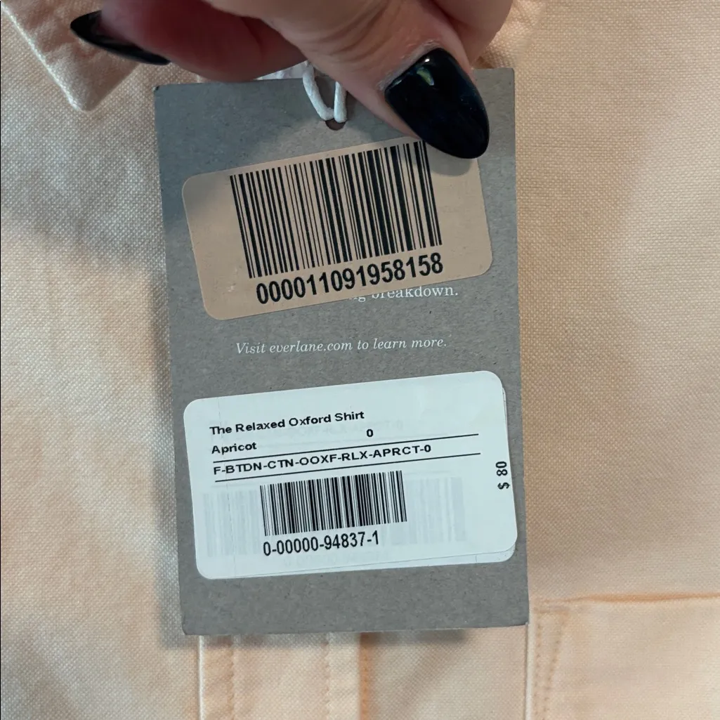 NWT Everlane The Relaxed Oxford Shirt - Image 3